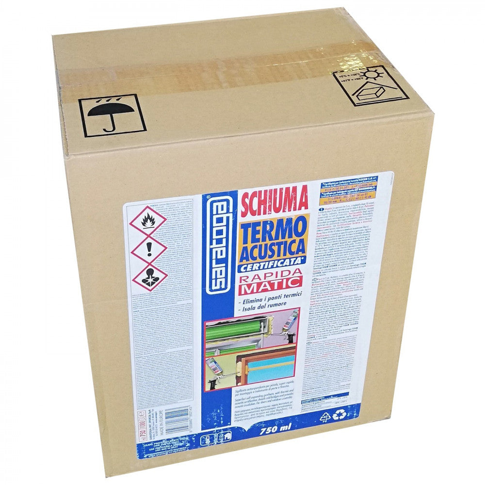 Saratoga termo acustica matic 750ml schiuma poliuretanica certificata