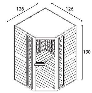 Sauna infrarossi angolare Adam