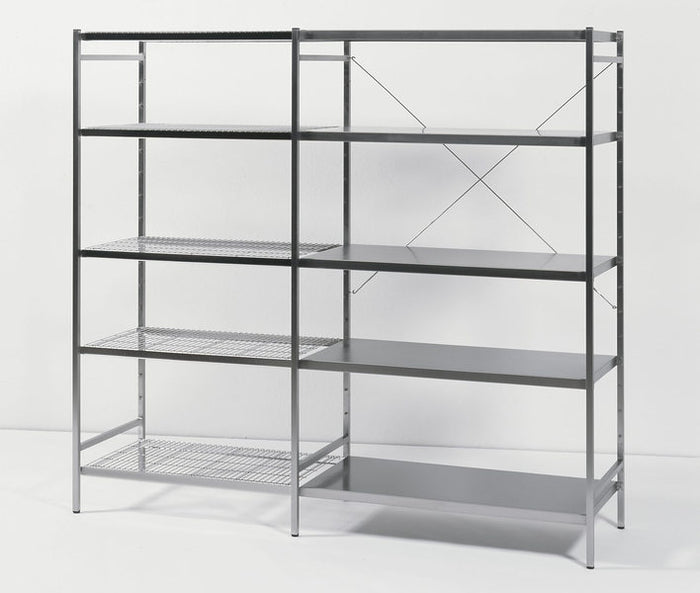 Scaffalatura per il settore alimentare in acciaio inox cm. 110x40x150h