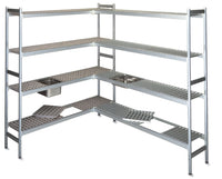 Scaffale per prodotti alimentari in acciaio inox con ripiani nidificati cm. 70x60x150h