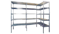 Scaffale in acciaio inox con piano liscio cm. 120x40x150h