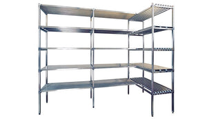 Scaffale in acciaio inox con piano liscio cm. 120x40x150h