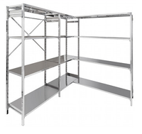 SCAFFALE in acciaio inox certificato per alimenti cm. 180x40x150h