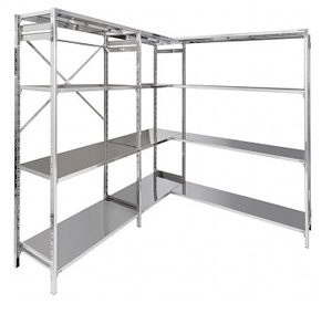 Scaffale in acciaio inox per prodotti alimentari cm. 110x60x180h