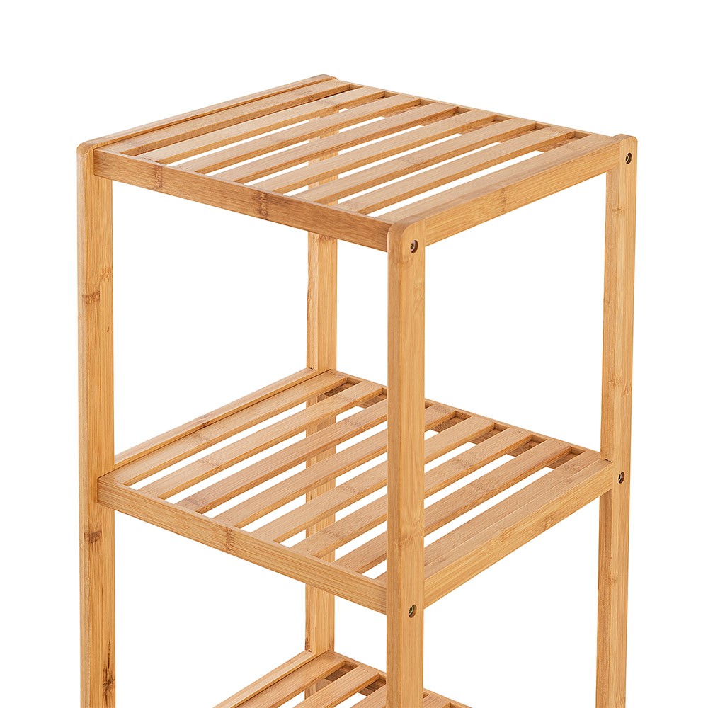 Scaffale da bagno in bamboo 4 ripiani Tahiti