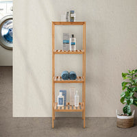 Scaffale da bagno in bamboo 4 ripiani Tahiti