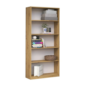 Onlywood Libreria Scaffale in Legno - 80 x 30 x 182 h cm - Rovere