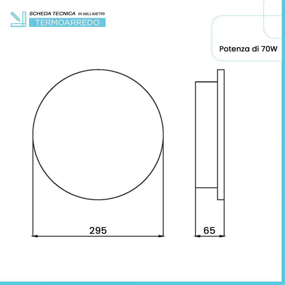 Scaldasalviette elettrico Cuzco 29,5 cm asfalto opaco 70W in ceramica 