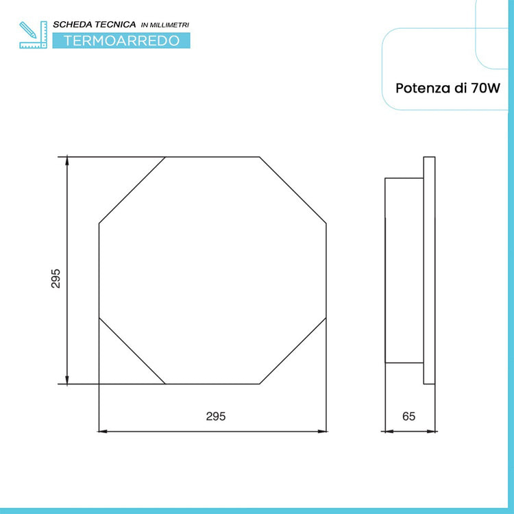 Scaldasalviette elettrico Nazca 29,5 cm bianco opaco in ceramica 70W 