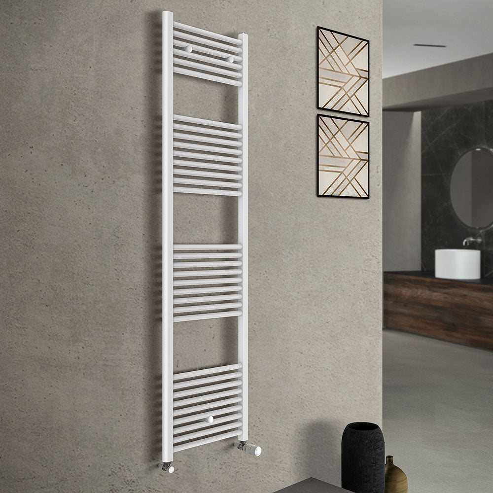 Termoarredo bagno scaldasalviette bianco L 50x180 interasse 45 cm