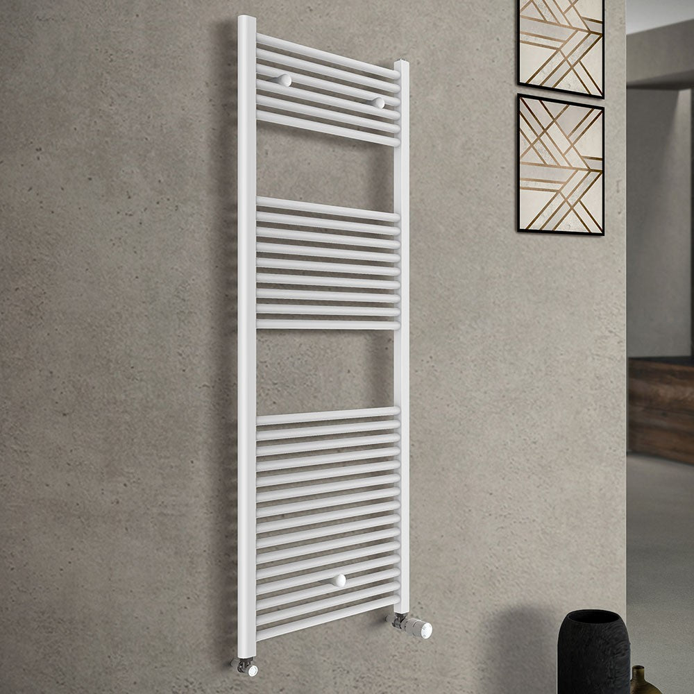 Termoarredo bagno scaldasalviette bianco L 60x150 interasse 55 cm