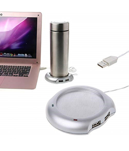 Scaldatazza Bicchiere Elettrico 4 Porte Usb Pc Laptop Sottobicchiere Tè Caffè Tisana         