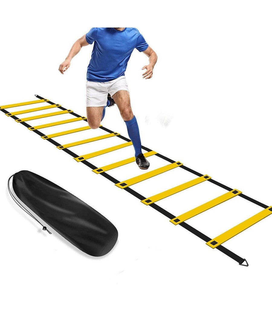 Scaletta Per Allenamento 6 Metri Agility Ladder Training Regolabile Con Custodia         