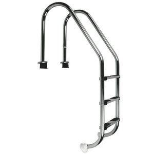 Scaletta Standard In Acciaio Inox Aisi 304l - 3 Gradini, Per Piscine Con Altezza Minima 1,10 M