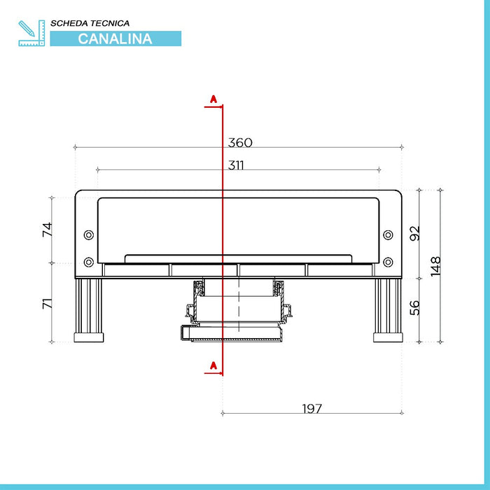 Scarico doccia a parete 35 cm con cover acciaio inox cromato e scarico incluso