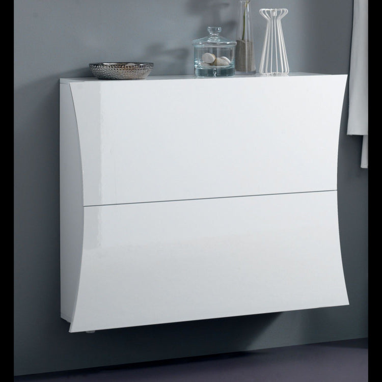 Scarpiera Arco 2 Ante 101X81X26 Colore Bianco Lucido