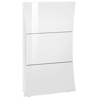 Scarpiera Arco 3 Ante 71X121X26 Colore Bianco Lucido