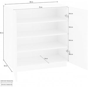 Scarpiera Vega – 2 Ante – 80x86x38 - Ardesia