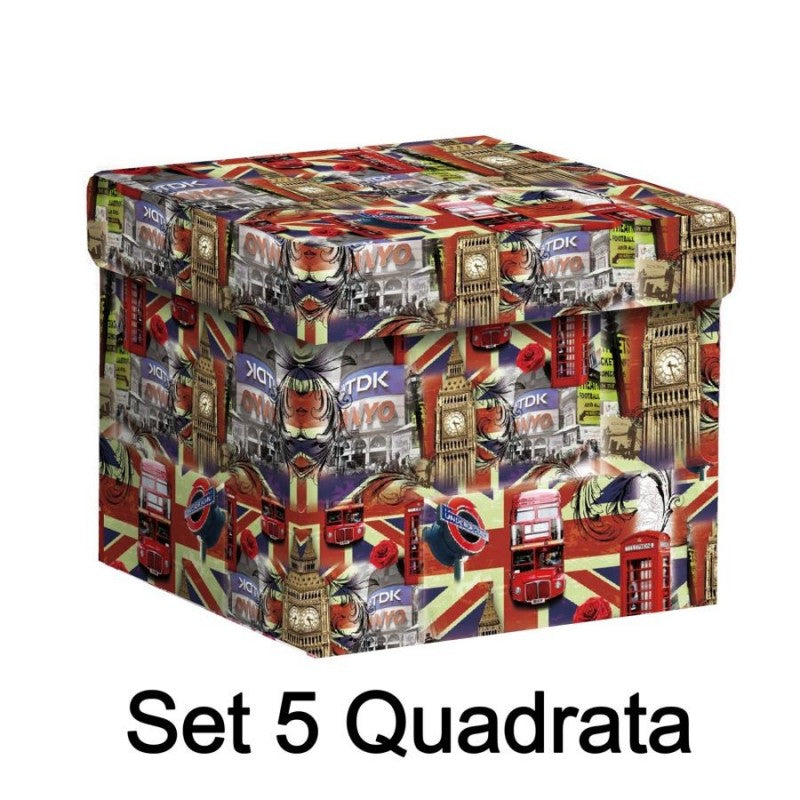 Scatola cartone 1-5 london quadra cm27,7x27,7h19,3