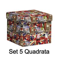 Scatola cartone 1-5 london quadra cm27,7x27,7h19,3