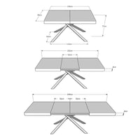 Tavolo allungabile 90x140/244 cm Karida bianco frassino gambe antracite