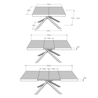 Tavolo allungabile 80x140/224 cm Karida noce gambe antracite