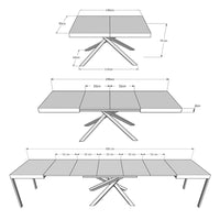 Tavolo allungabile 90x140/400 cm Karida quercia natura gambe antracite