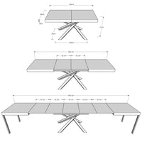 Tavolo allungabile 90x160/420 cm Volantis Quercia Natura telaio Antracite