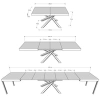 Tavolo allungabile 90x180/440 cm Volantis Quercia Natura telaio Antracite