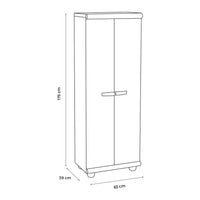 Scik Basic - Mobiletto Modulare In Pvc 2 Ante Con Mensole E Portascope