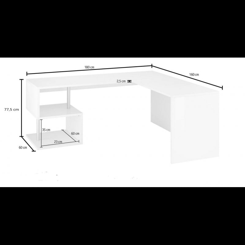 Scrivania Esse Angolare 160X77,5X60 Report