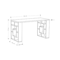 Scrivania 140x60x75 cm Labirent 140 antracite bianco