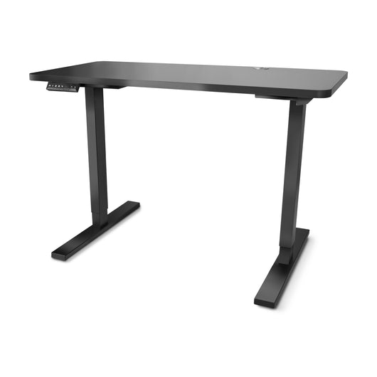 FrankyStar - Stand Up Desk scrivania elettrica con tecnologia dual motor, stabile ripiano con regolazione digitale. Postazione mobile da ufficio per pc laptop computer per lavorare in piedi. Nero