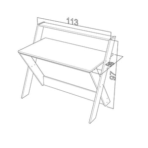 Scrivania stile scandinavo Alixus 113x59 cm TM191401