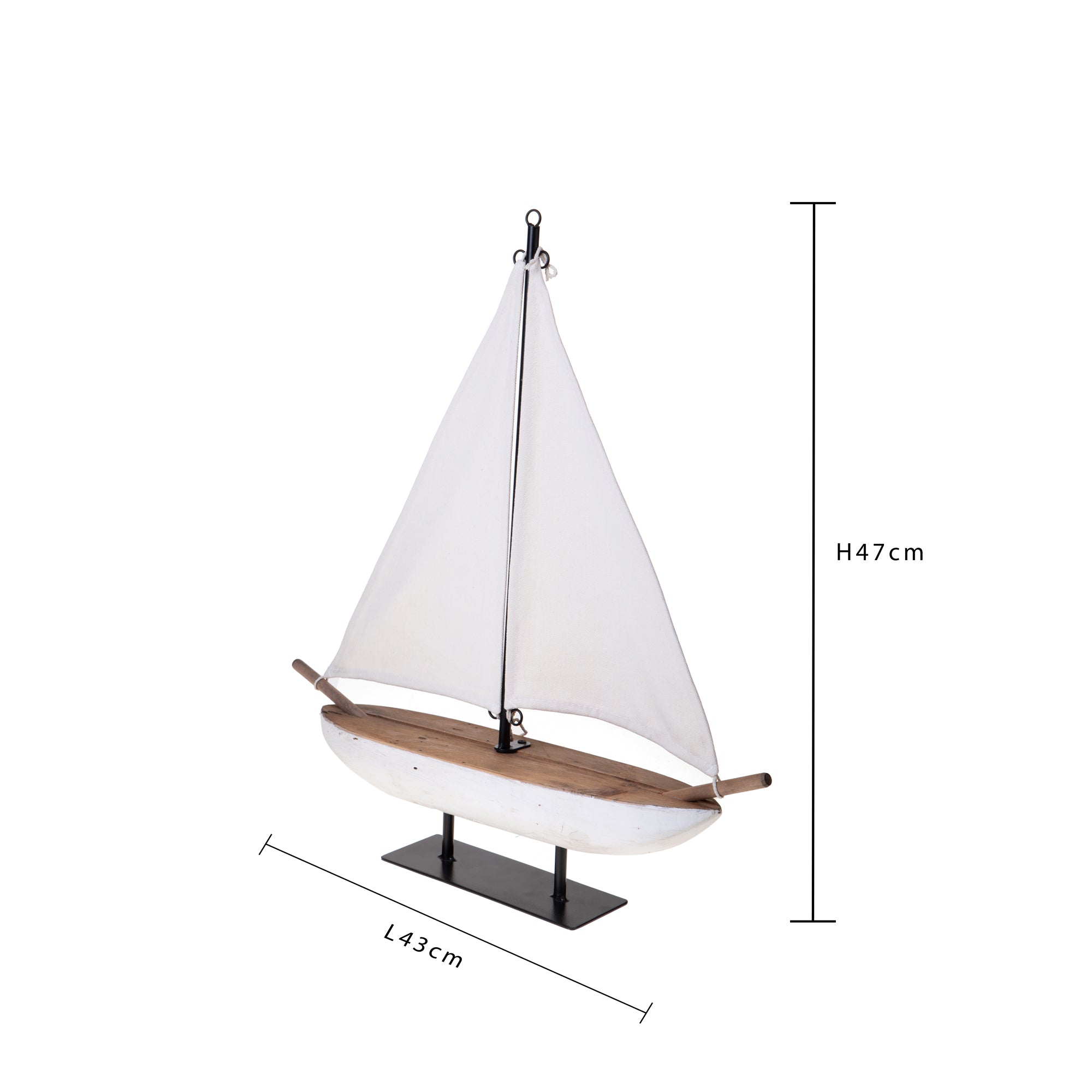 Modellino Barca a Vela 43x85 H 47 cm