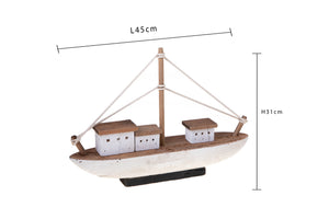 Peschereccio 45x105 H 31 cm