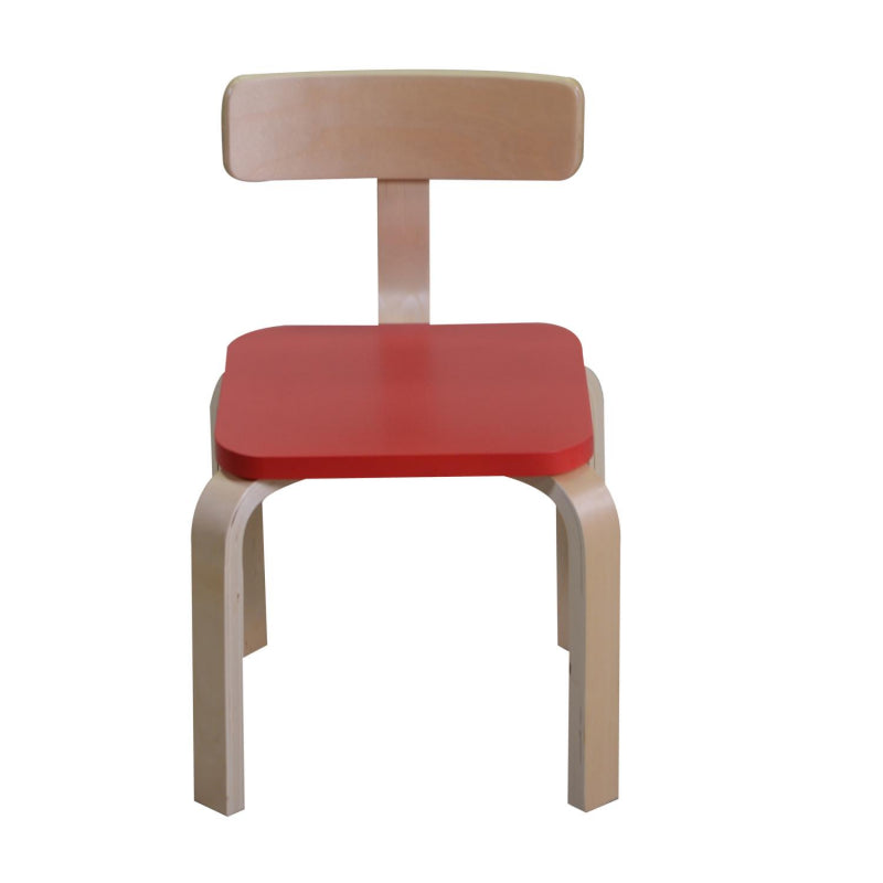 Sedia bimbi legno rosso cm36x31h30/51