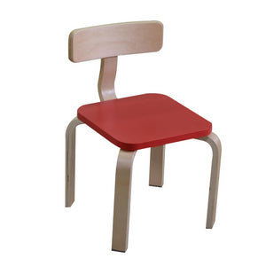 Sedia bimbi legno rosso cm36x31h30/51