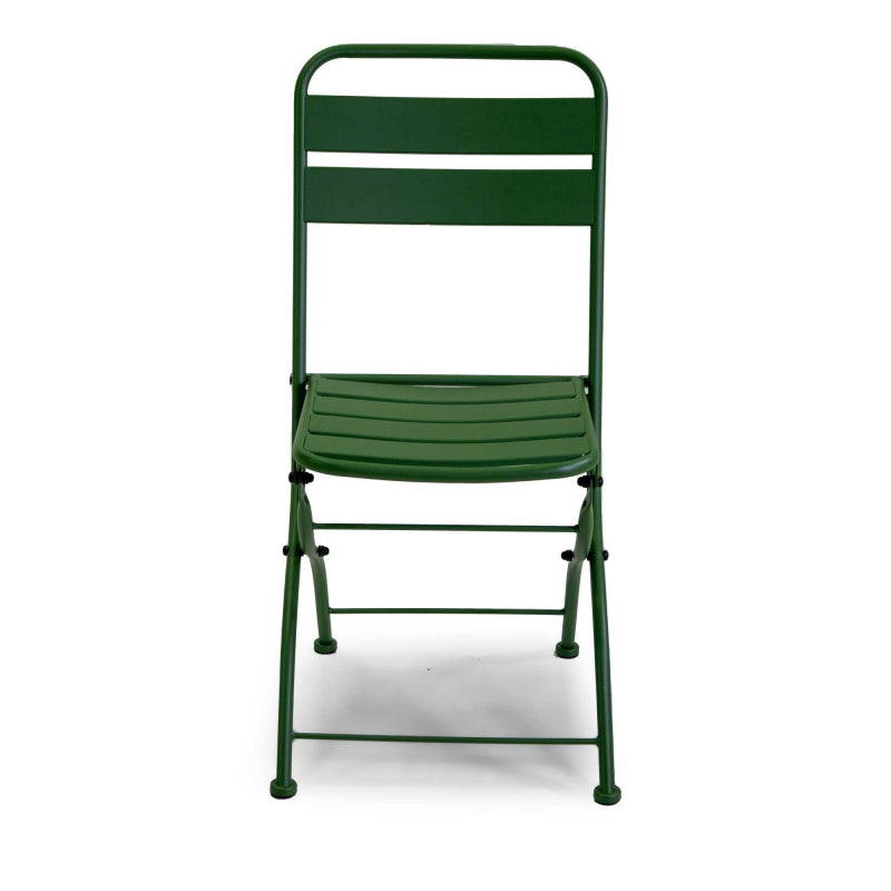 Sedia metallo rovigo pieghevole verde cm 44x53h45/86