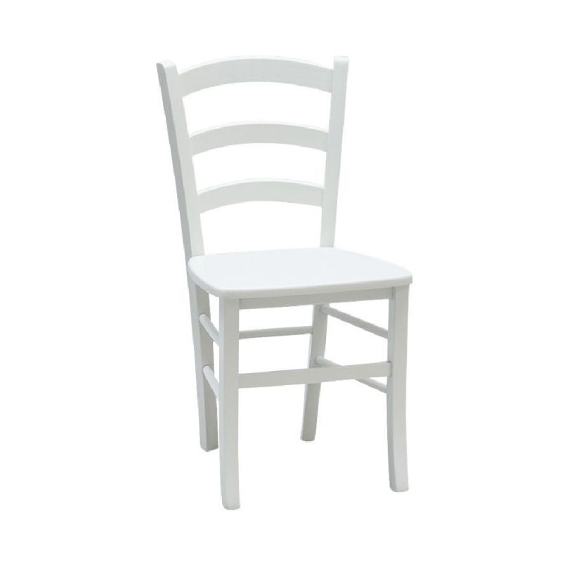 Set 2 sedie shabby campagnola legno laccato bianco