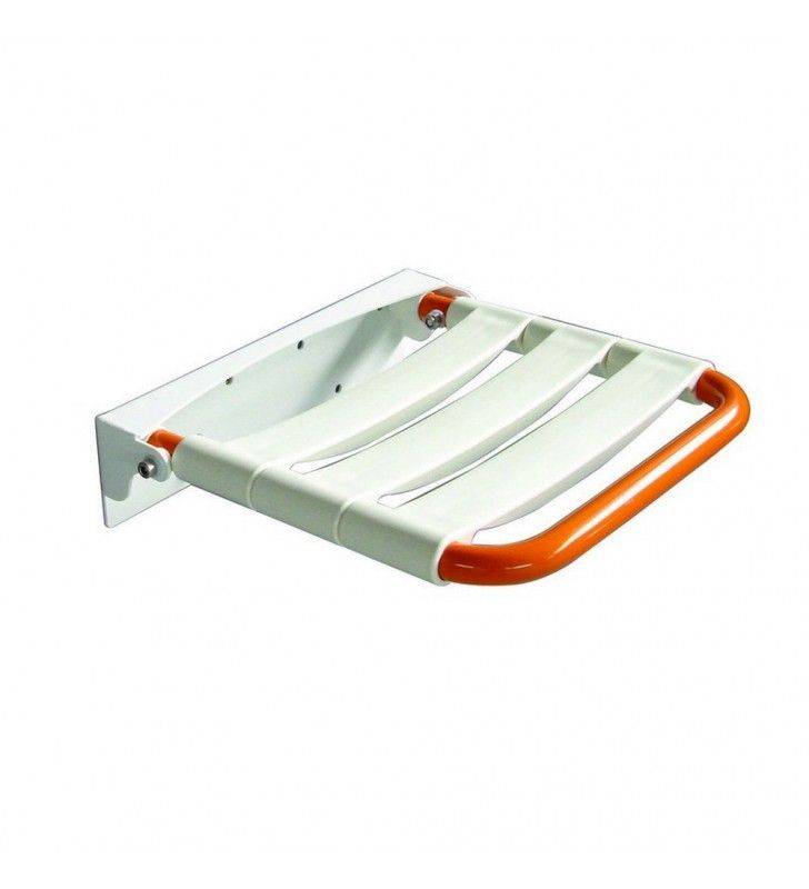 Sedile per doccia ribaltaltabile inox lucido/arancio cod 79203