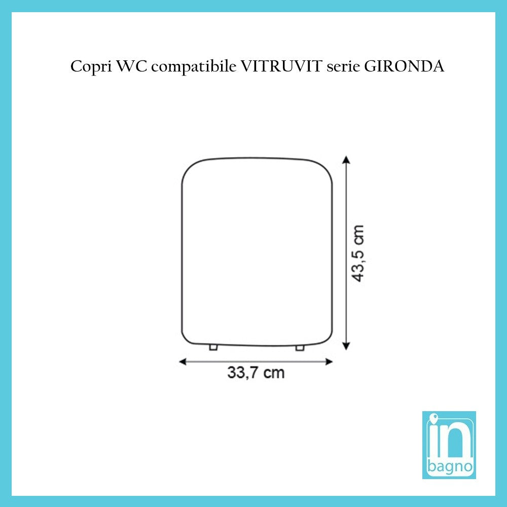 Sedile WC Dedicato VITRUVIT serie GIRONDA in Termoindurente Bianco Lucido