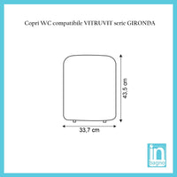 Sedile WC Dedicato VITRUVIT serie GIRONDA in Termoindurente Bianco Lucido