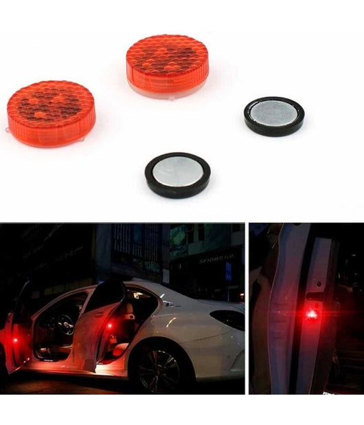 Segnalatore Portiera Auto Led Rosso Emergenza Base Magnetica Lampeggiante Sicurezza         