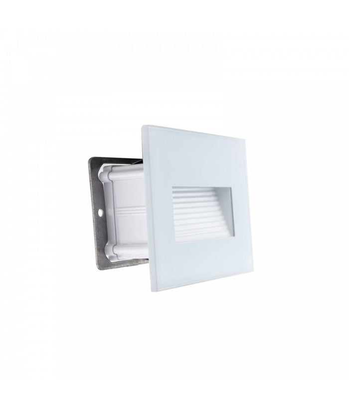 Segnapasso Led 4w Incasso Per Scatola 503 3000k 4000k Ip65 Cornice In Vetro  Bianco-bianco Naturale      -