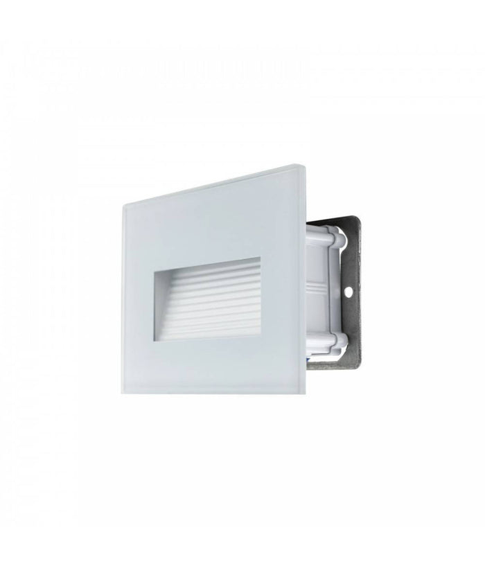 Segnapasso Led 4w Incasso Per Scatola 503 3000k 4000k Ip65 Cornice In Vetro  Bianco-bianco Freddo      -