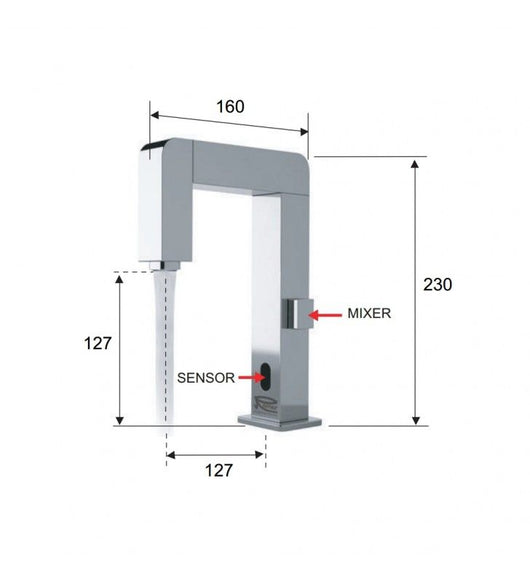 Sensor - rubinetto elettronico esterno per orinatoio cod 75749