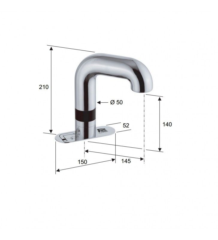 Sensor - rubinetto lavabo con sensore a incasso cod 75747