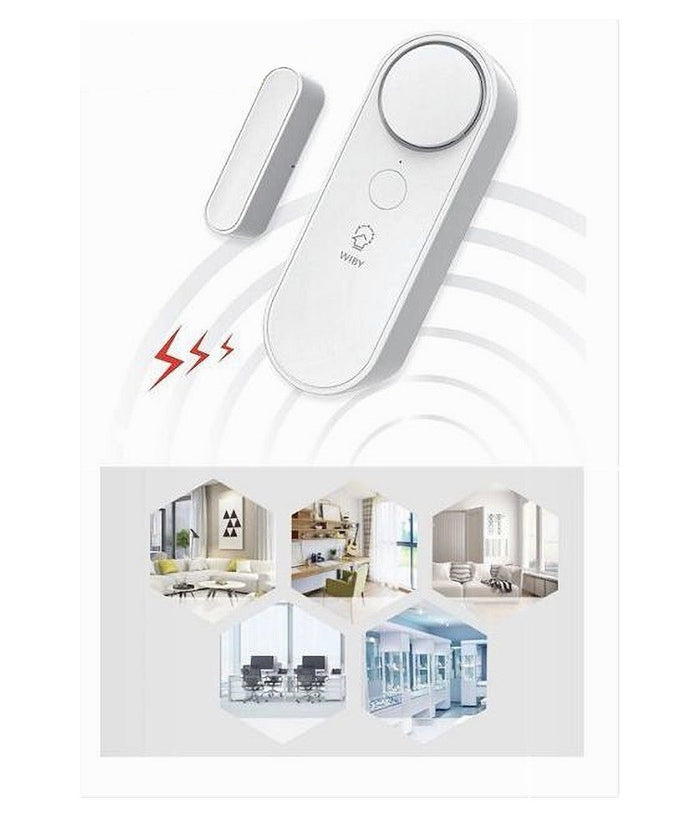 Sensore Wireless Wifi Per Porta Finestra Con Sirena Audio Alexa Google Home Zx-d41         