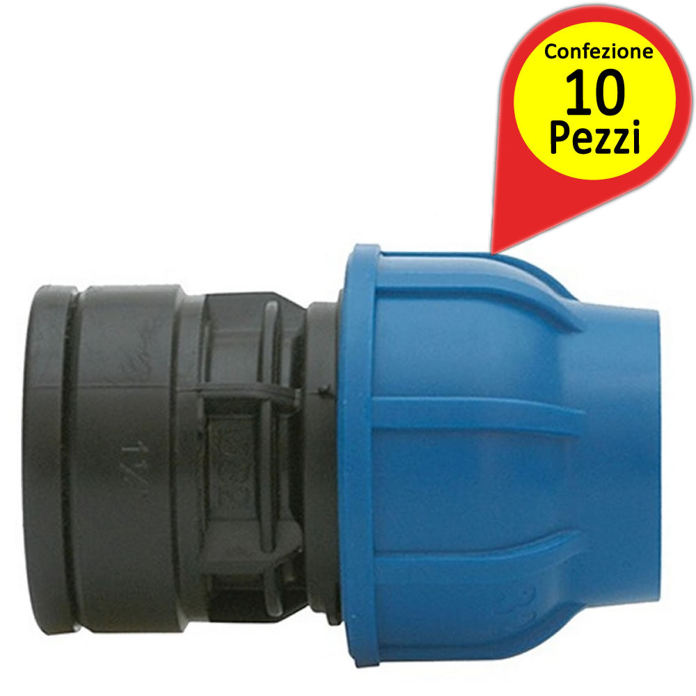 Raccordi a compressione pn10 femmina 3/4"x25 pezzi 10